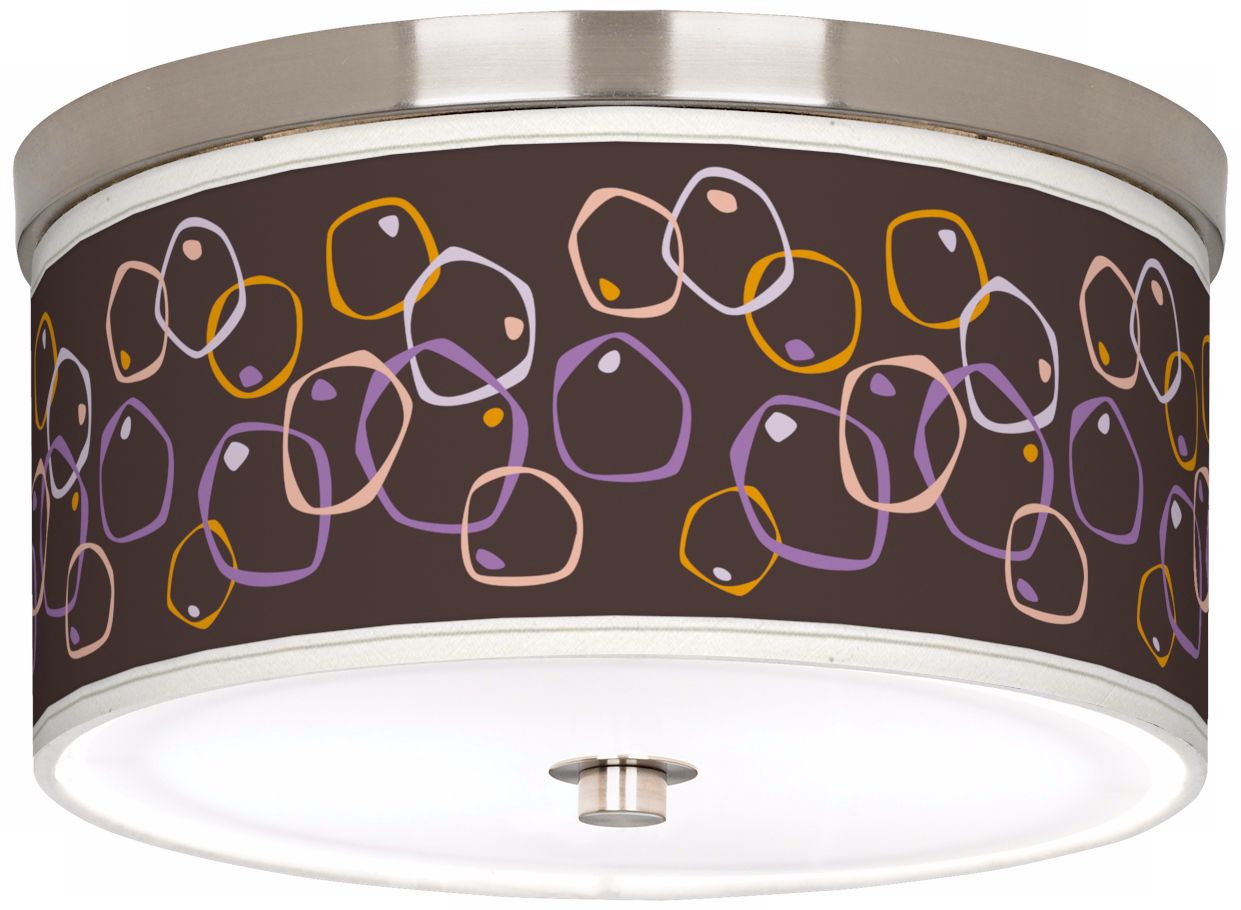 Linger 10 1/4" Wide Brushed Nickel Ceiling Light