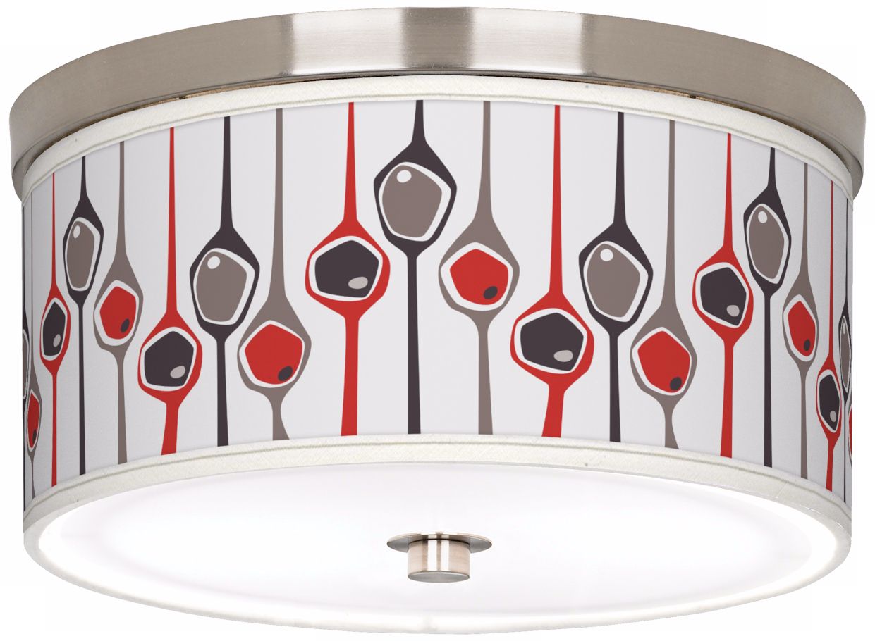 Shutter 10 1/4" Wide Brushed Nickel Ceiling Light