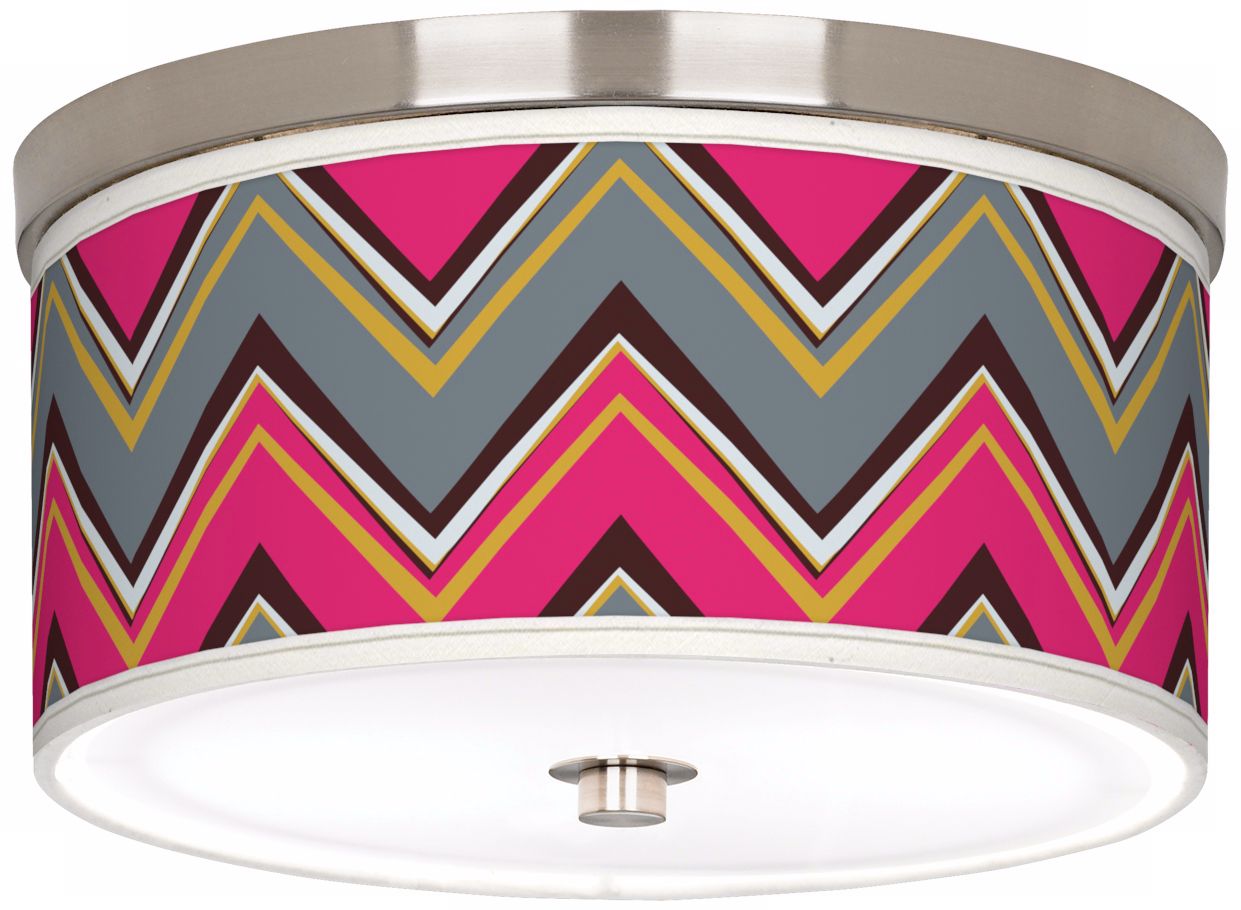 Stacy Garcia Chevron Pride Pink 10 1/4" Wide Ceiling Light