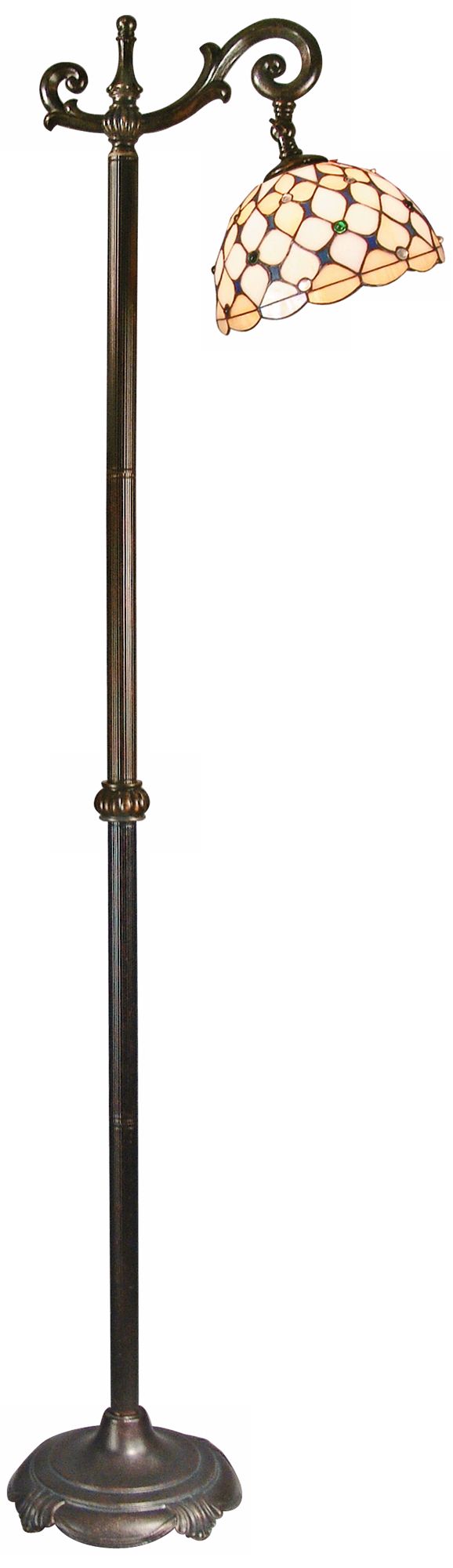 St Moritz Bronze Finish Tiffany Style Downbridge Floor Lamp