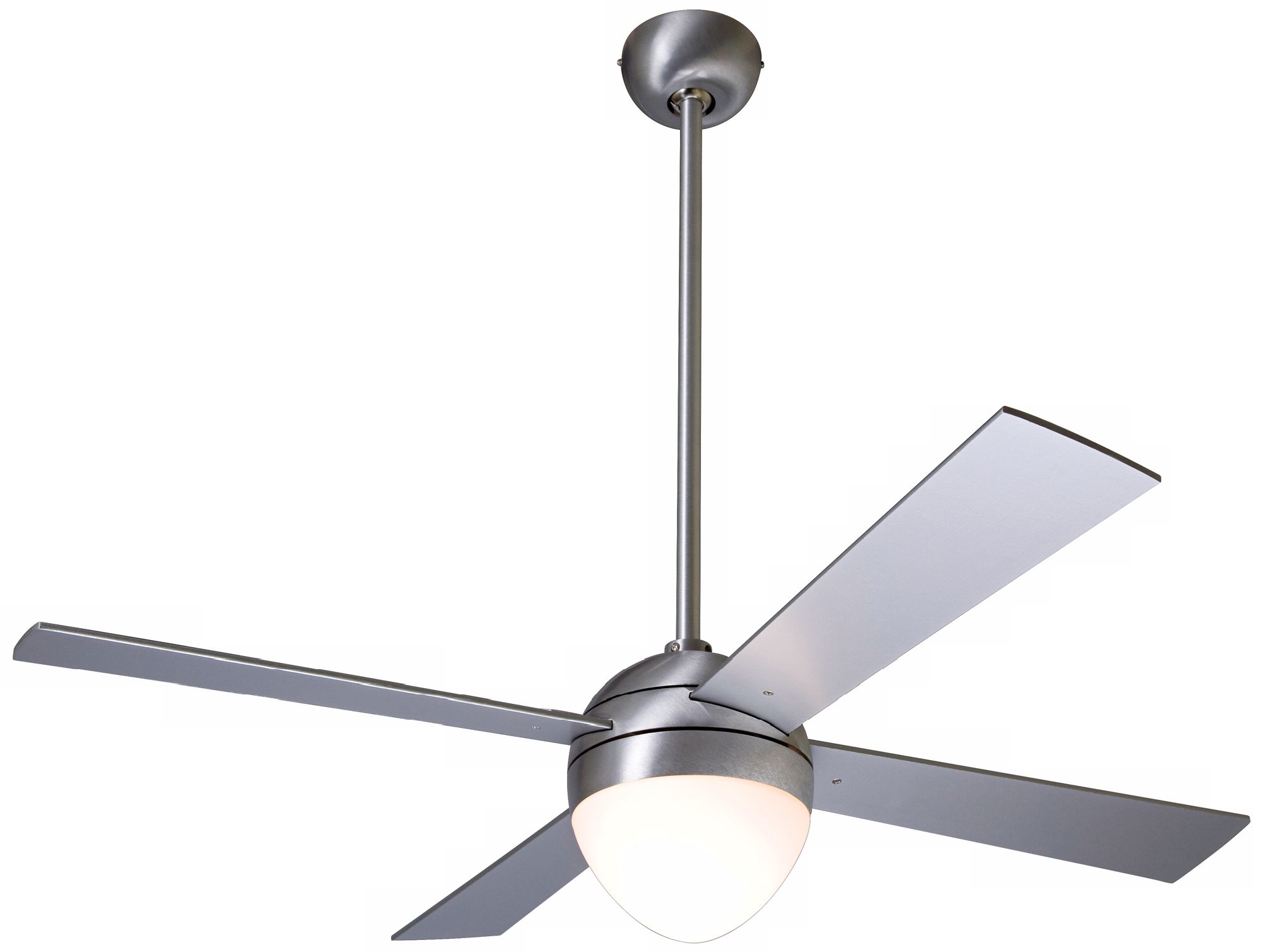 42" Modern Fan Aluminum Finish Ball with Light Ceiling Fan