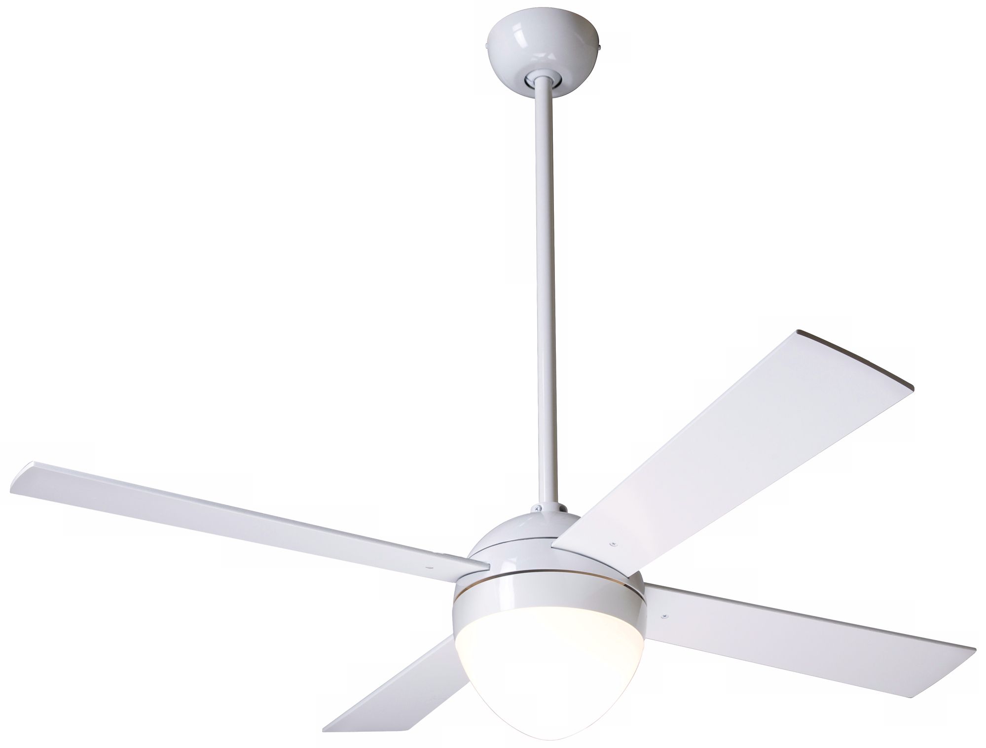 42" Modern Fan Gloss White Ball Light Kit Ceiling Fan
