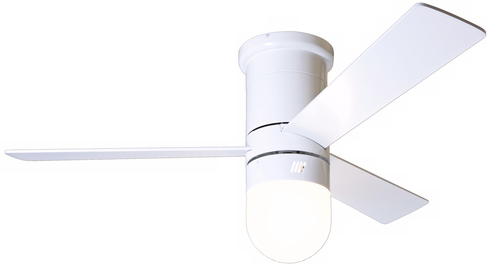 42" Modern Fan Cirrus Light Gloss White Hugger Ceiling Fan
