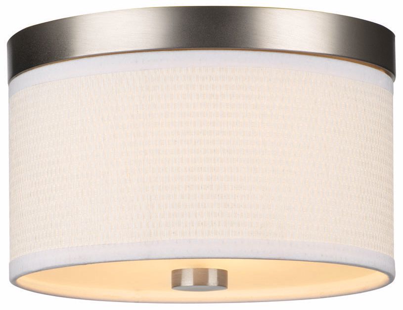 Cassandra White Grass Cloth Shade 10 1/4" Wide Ceiling Light