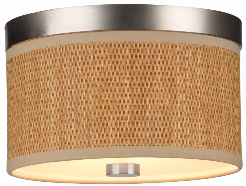 Cassandra Natural Grass Shade 10 1/4" Wide Ceiling Light