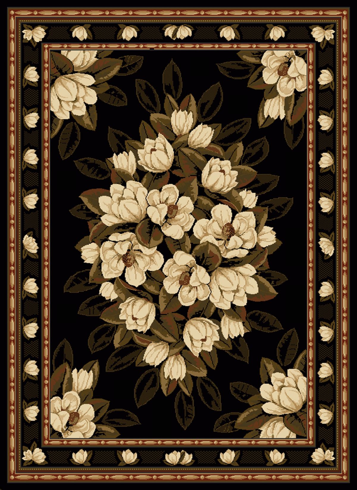 Magnolini Black Rug