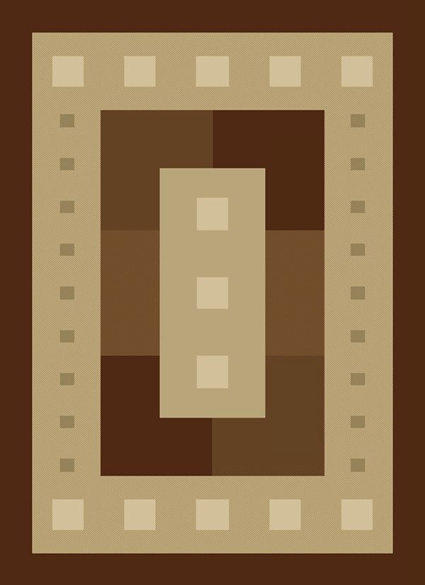 Time Windows Chocolate Rug