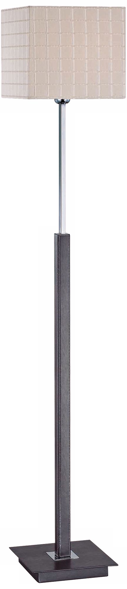 Lite Source Off-White Grid Floor Lamp