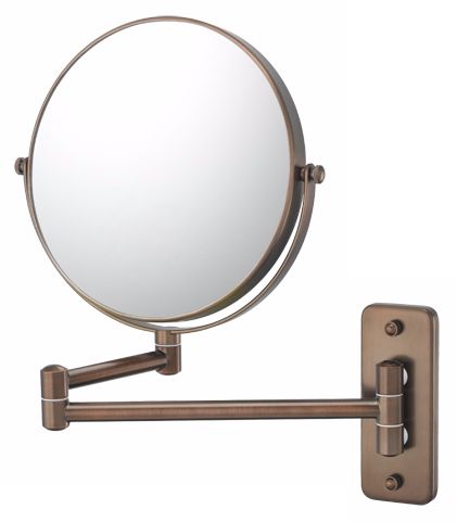 Aptations Coppery Bronze Finish Swing Arm Vanity Wall Mirror