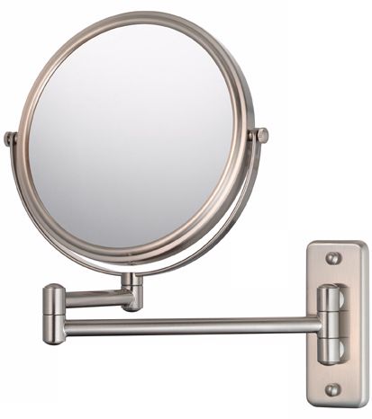 Aptations Brushed Nickel 7X Magnification Vanity Mirror