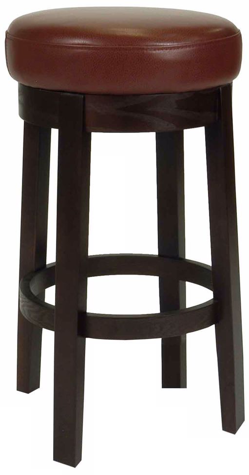 Darcy Cranberry Bicast Leather Swivel Bar Stool