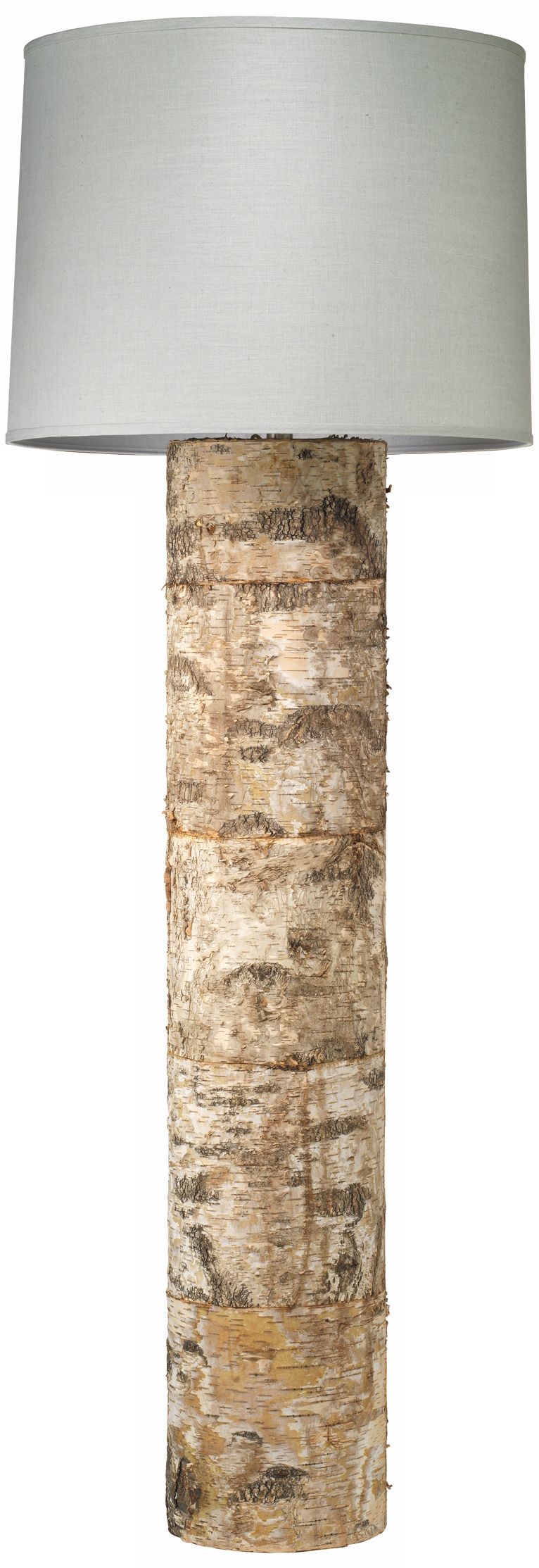 Jamie Young Big Tree Birch Bark Linen Shade Floor Lamp