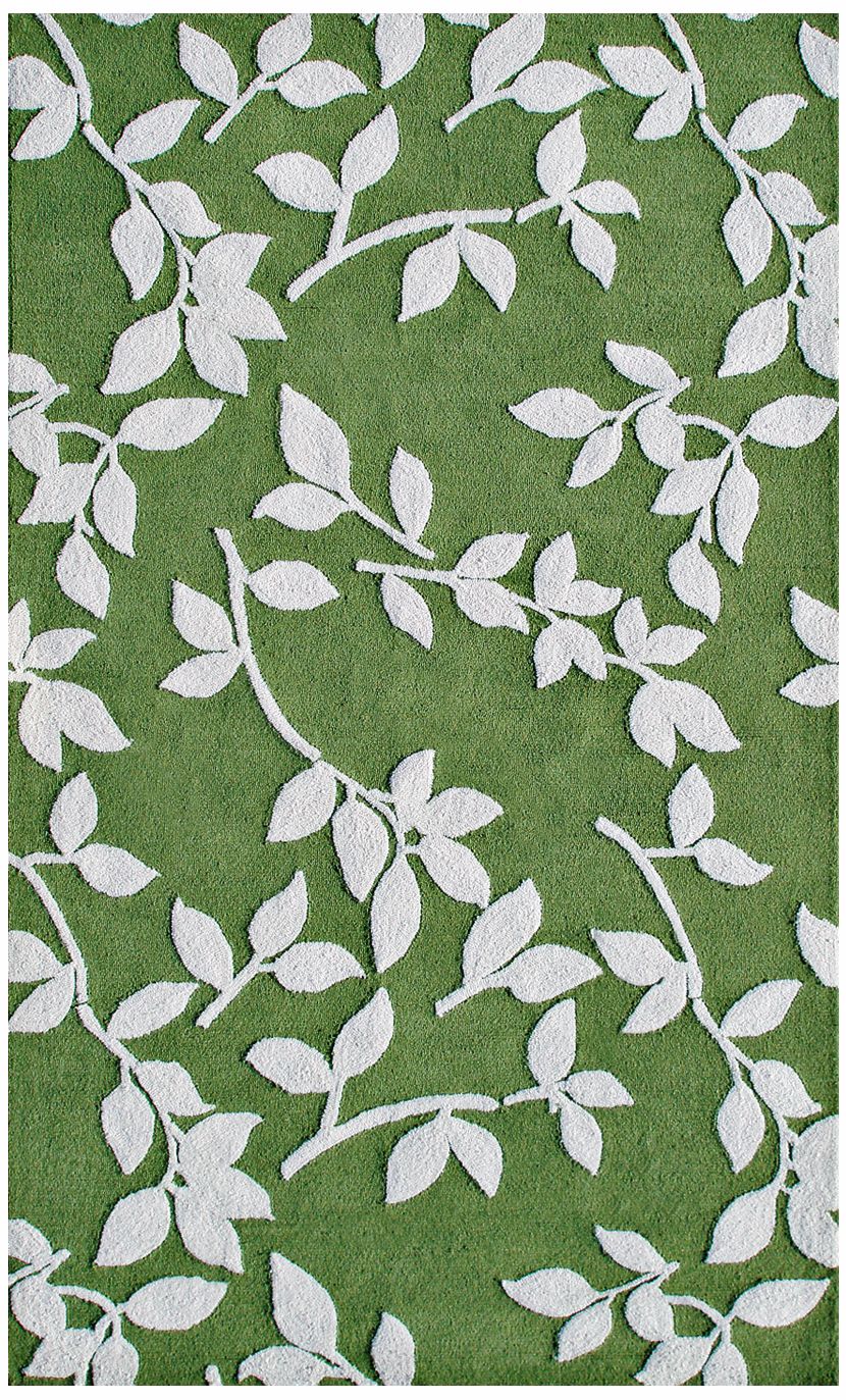 Leaves Green Indoor Outdoor Rug