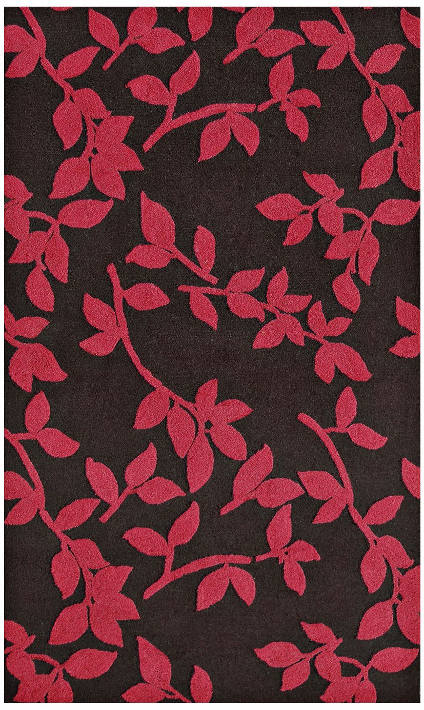 Leaves Brown Indoor Outdoor Rug