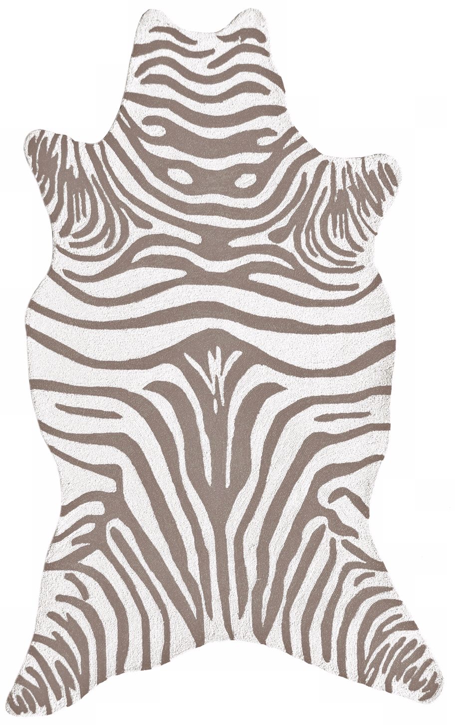 Grey Zebra Indoor Outdoor Rug - #K0173 | LampsPlus.