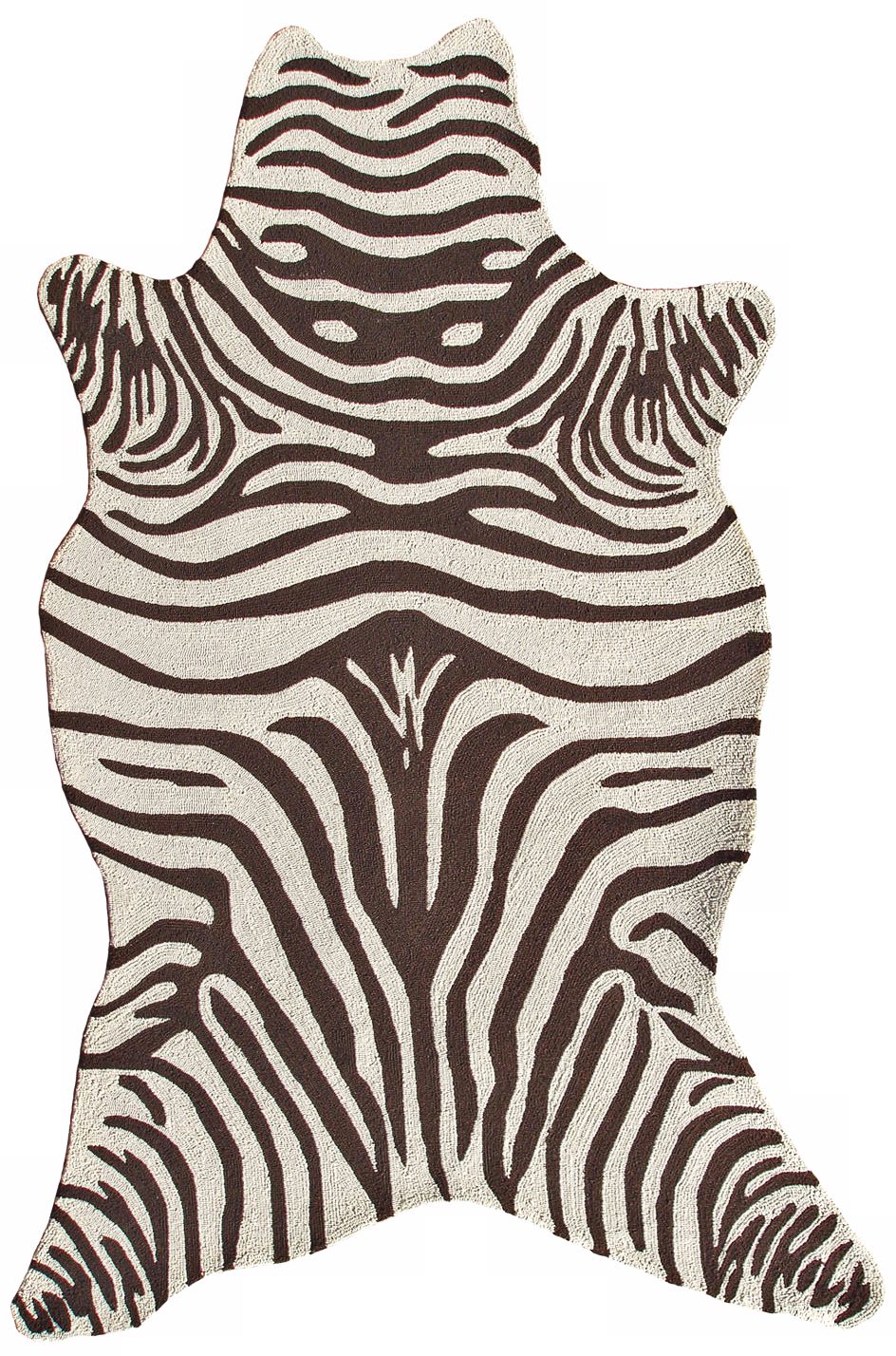 Brown Zebra Indoor Outdoor Rug