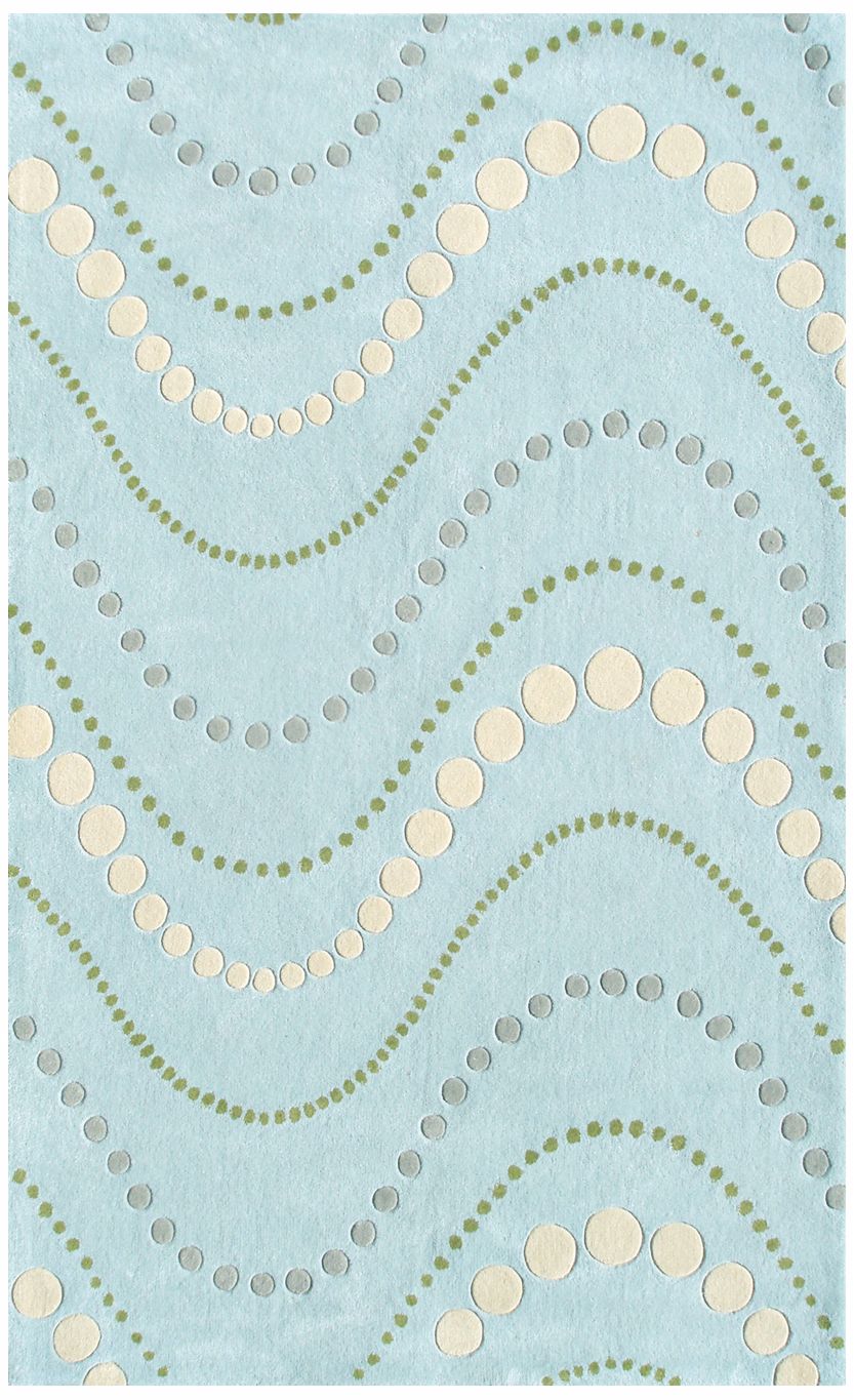 Dot Wave Blue Handmade Rug