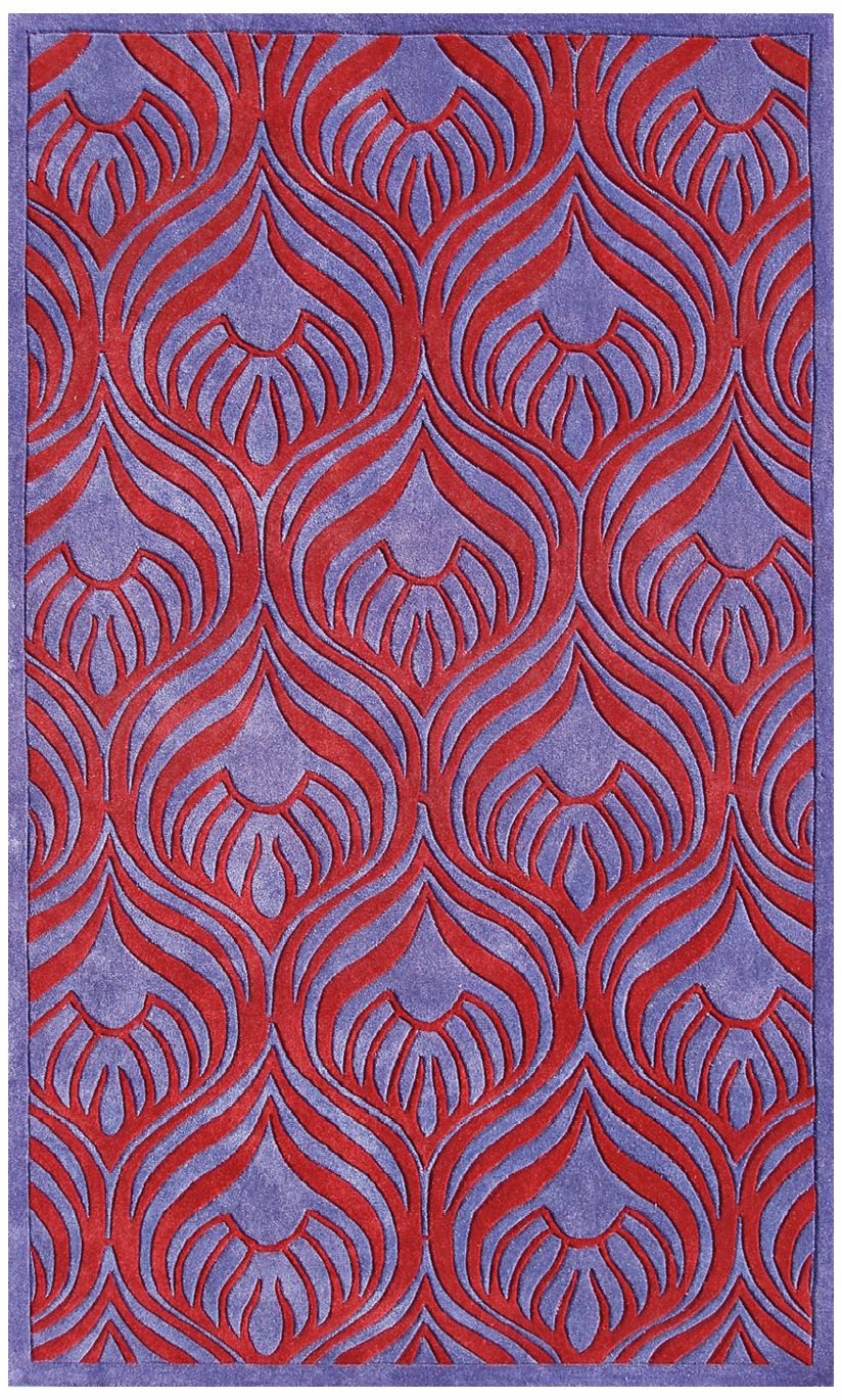 Grasset Purple Red Handmade Rug
