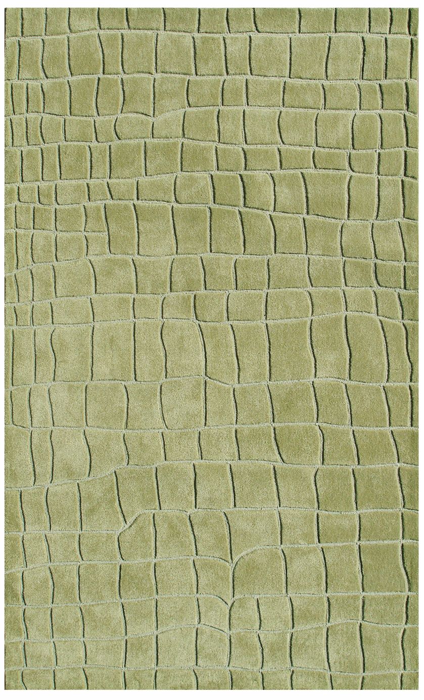 Vibrant Green Handmade Rug