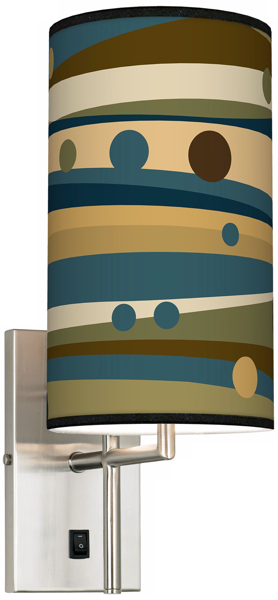 Dots & Waves Banner Giclee Plug-In Sconce