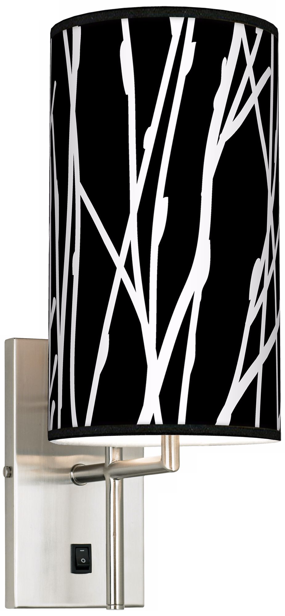 Stacy Garcia Twiggy Black Banner Giclee Plug-In Sconce