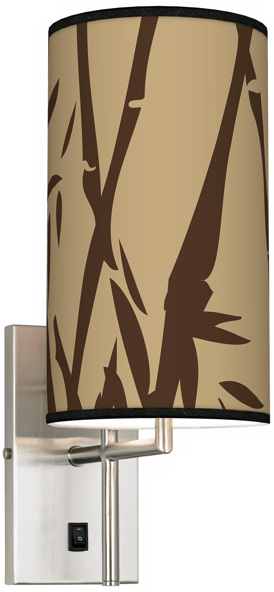 Earth Bamboo Banner Giclee Plug-In Sconce