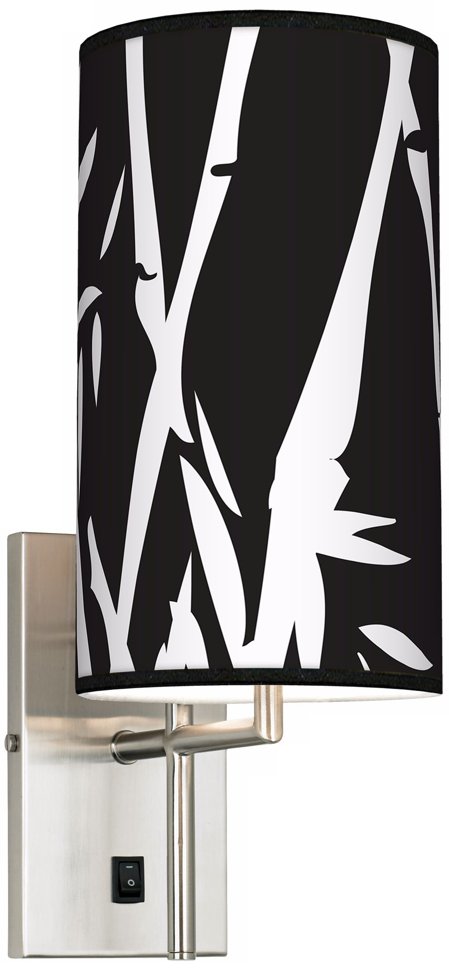 Night Bamboo Banner Giclee Plug-In Sconce