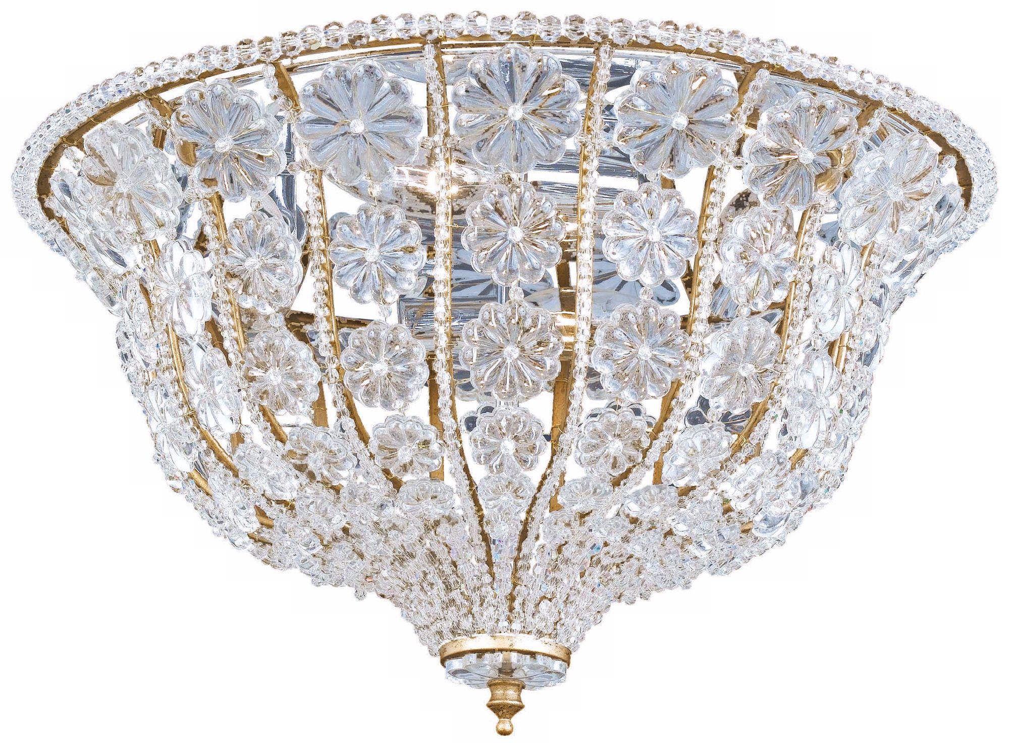 Crystorama Signature Burnished Gold 16" Wide Ceiling Light