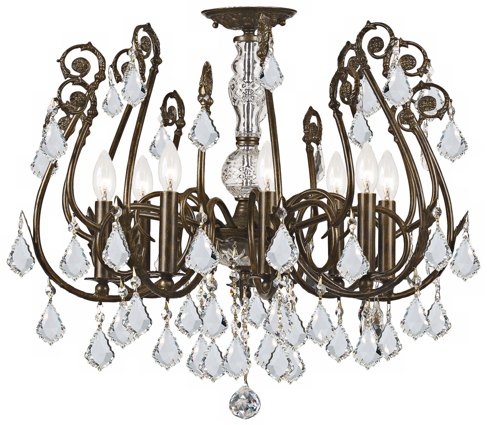 Crystorama Regis Bronze 24" Wide  Ceiling Light