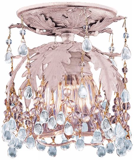 Crystorama Melrose Blush 6" Wide Semiflush Ceiling Light