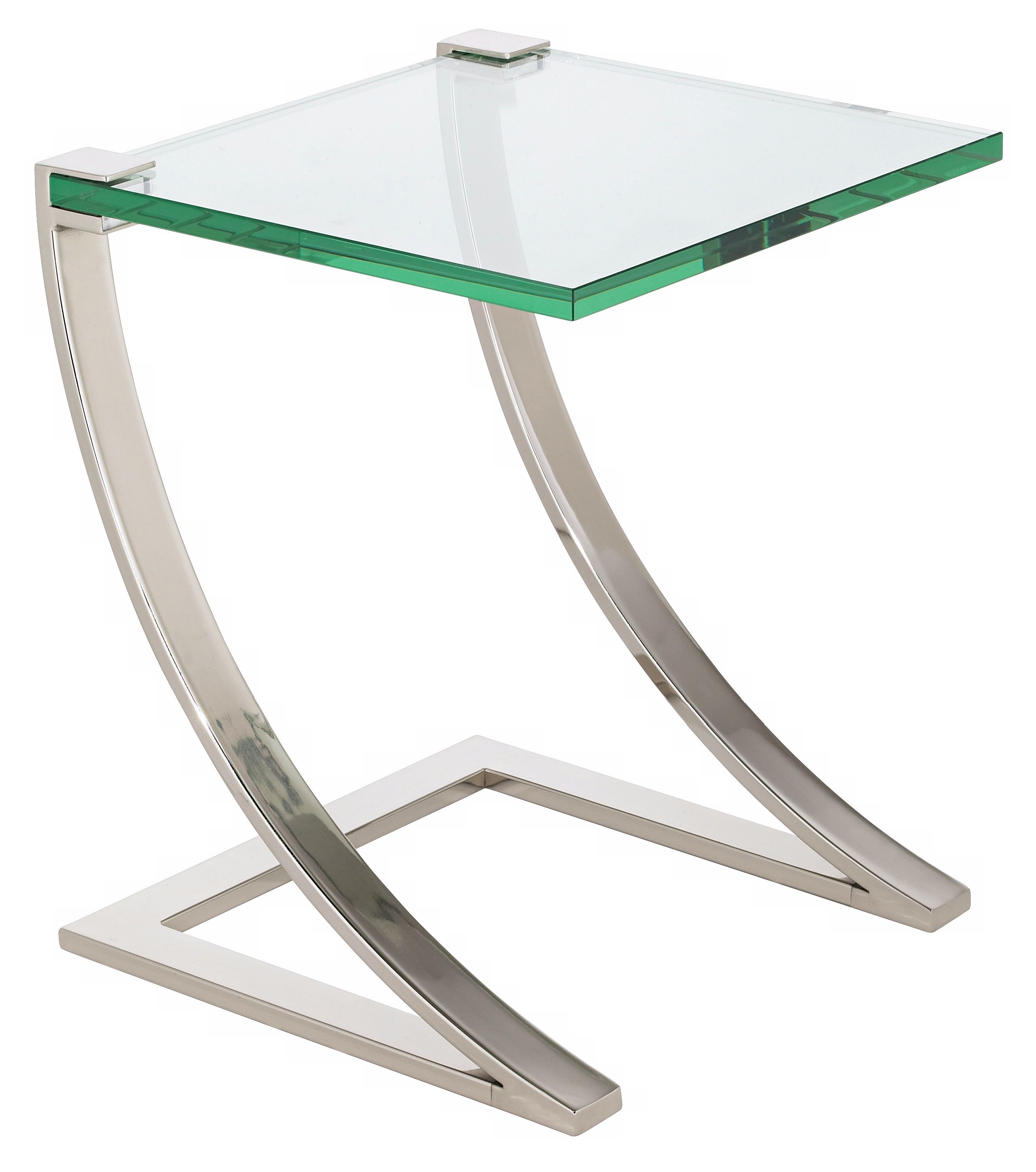 Uptown Floating Glass End Table
