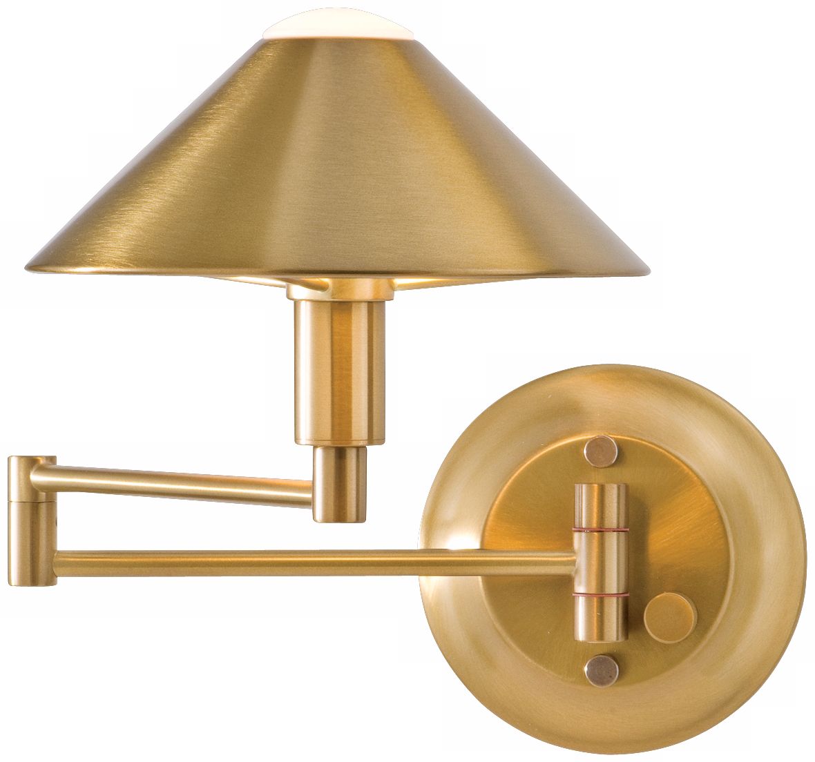 Antique Brass Finish Antique Brass Shade Swing Arm Light