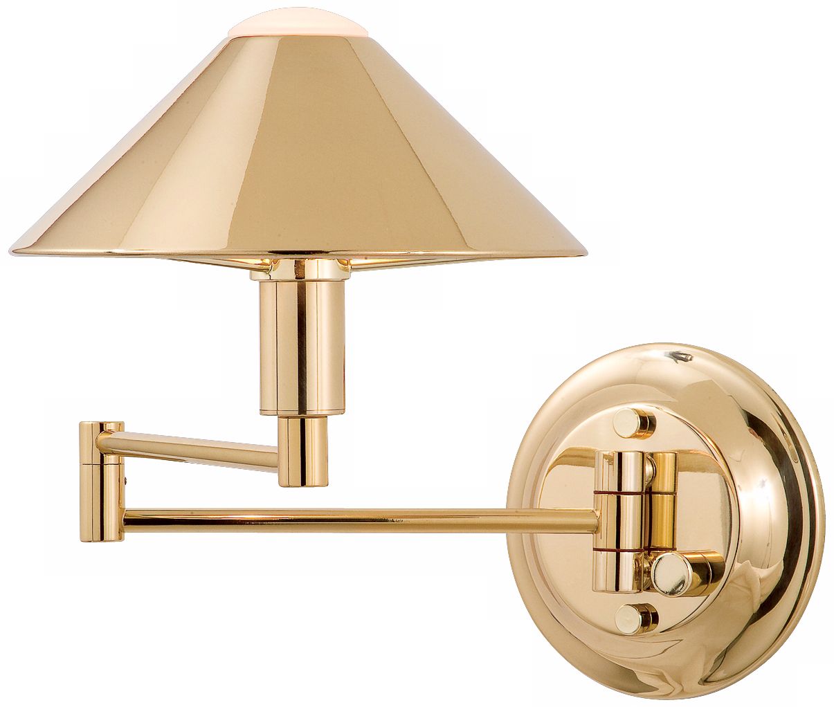 Polished Brass Finish Solid Brass Swing Arm Wall Light