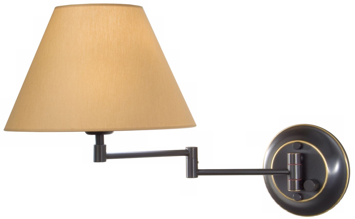 Oil Rubbed Bronze Finish Brass Kupfer Shade Swing Arm Light