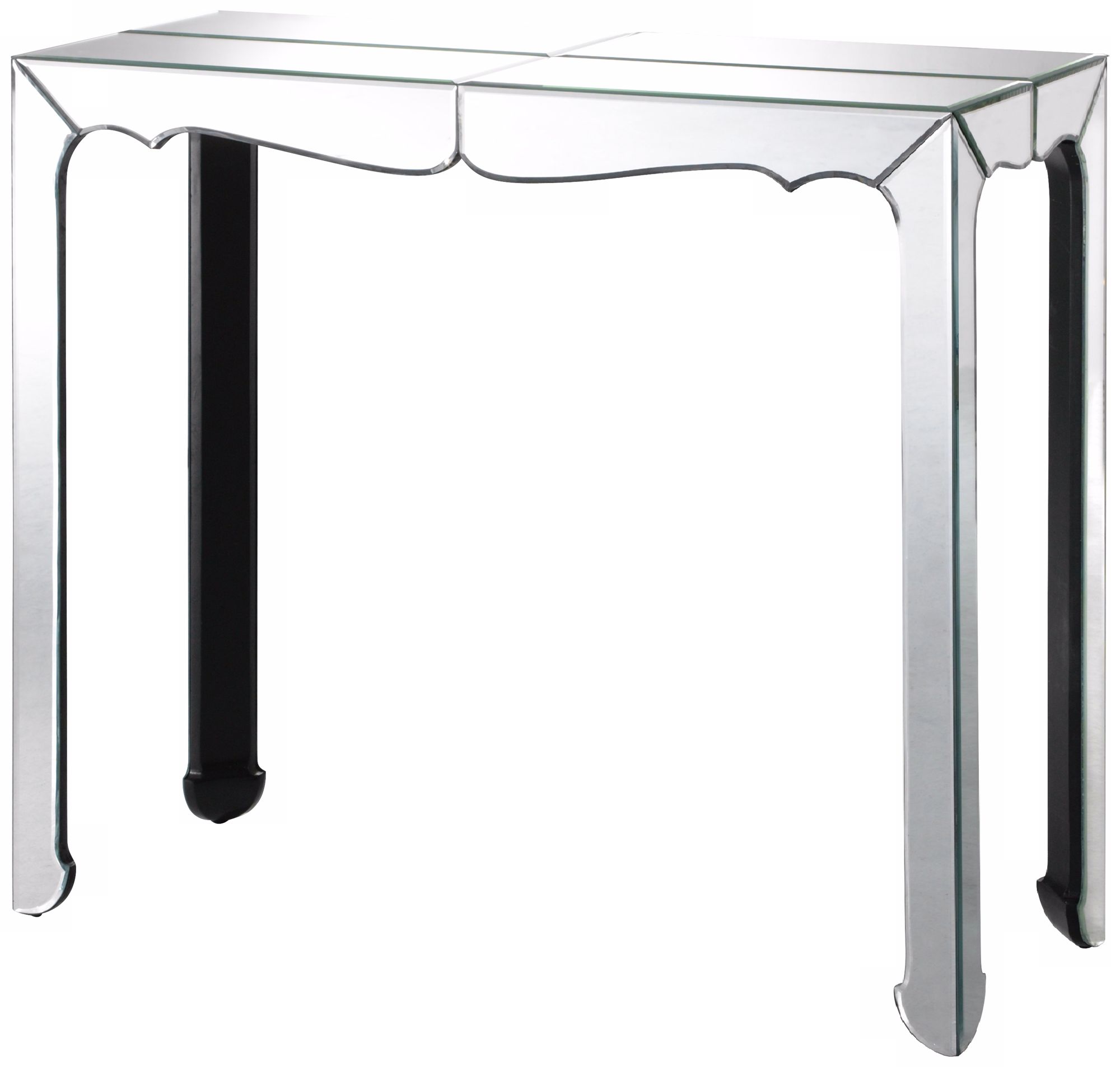 Clear Mirror Console Table