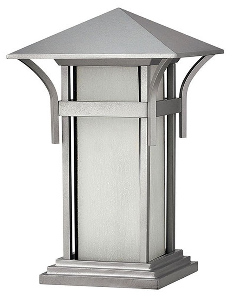 Harbor Collection Titanium 17" High Outdoor Pier Mount Light