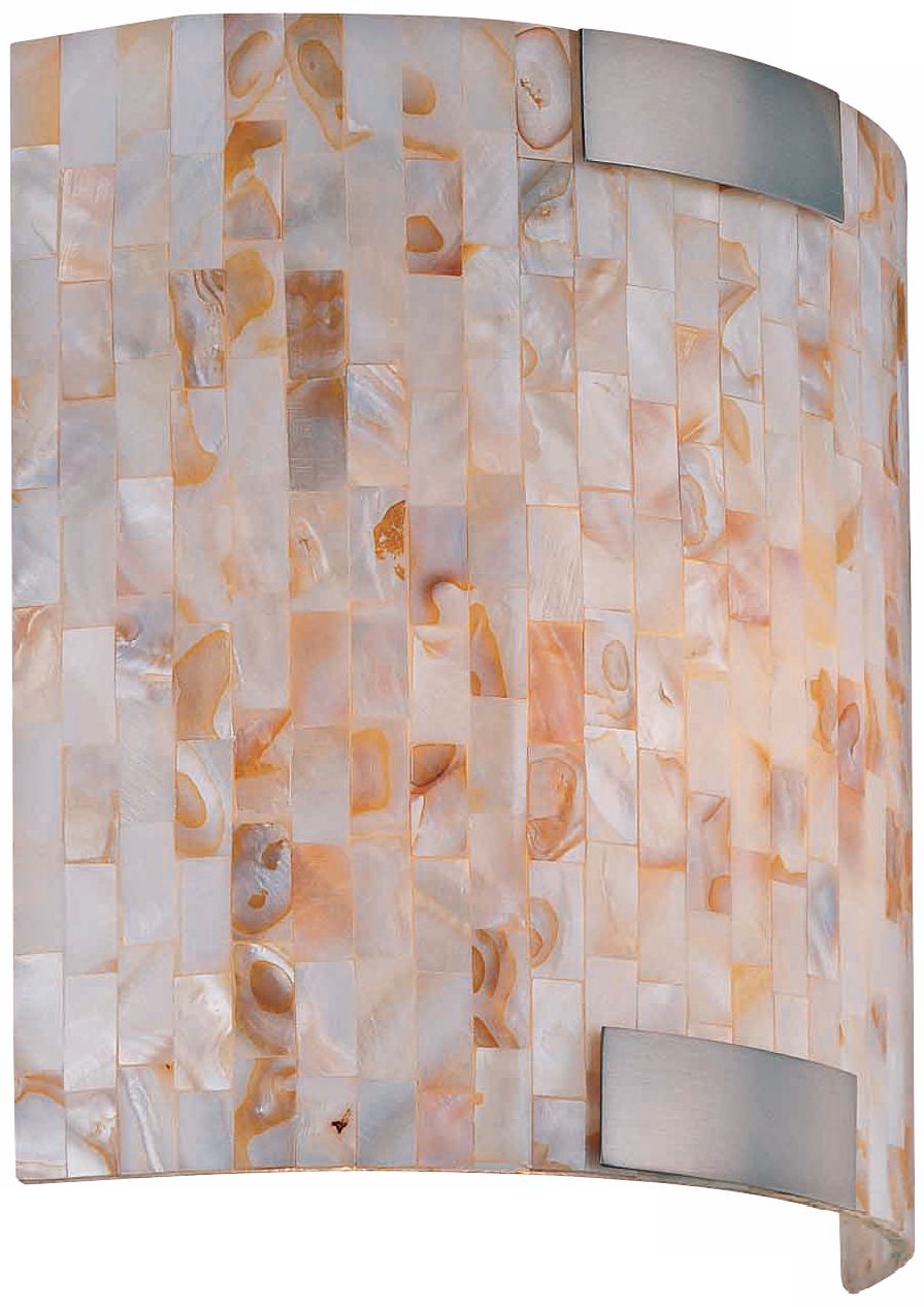 Lite Source Shell Mosaic ADA Compliant Curved Sconce
