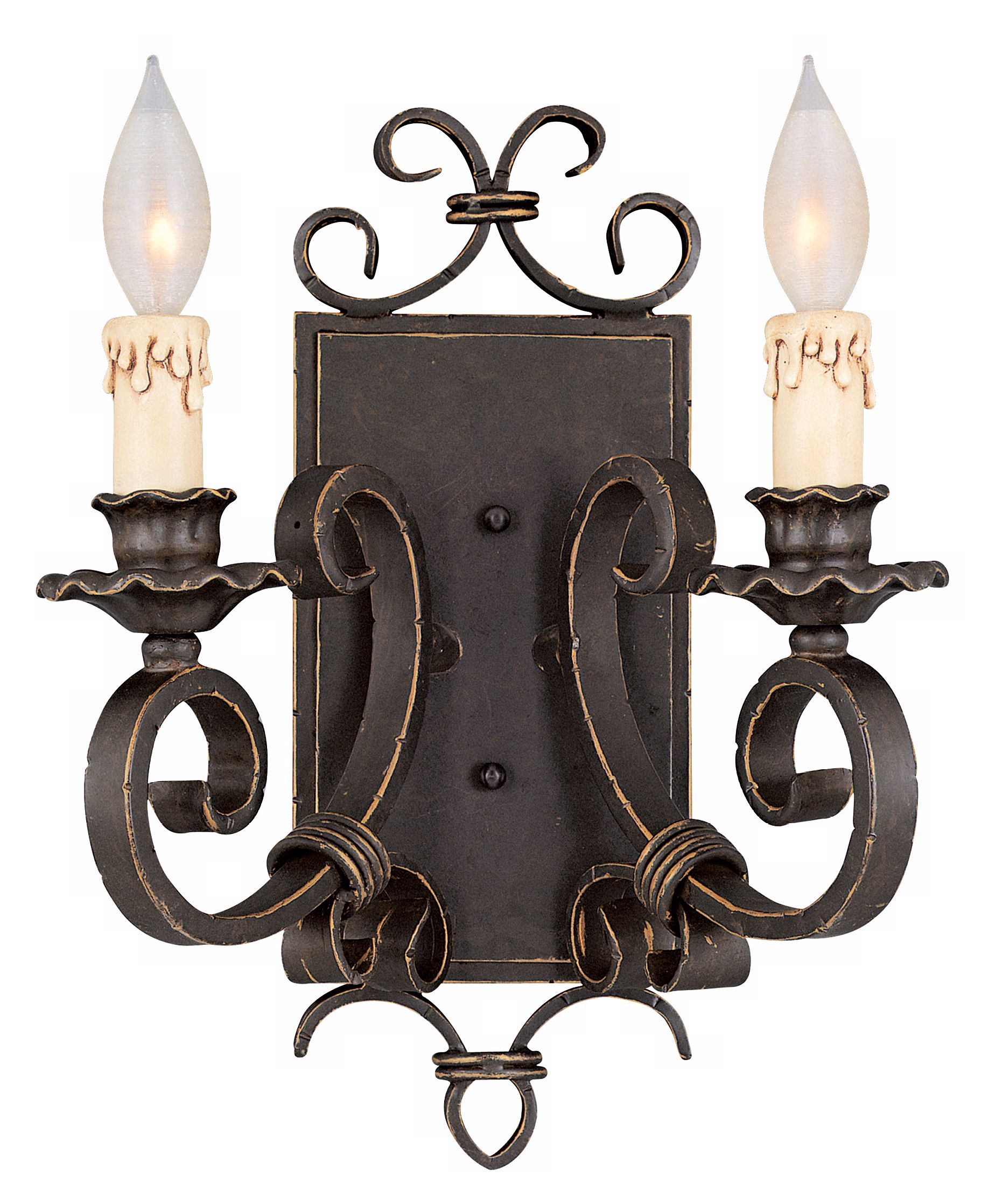 Savoy House Bourges Forged Black 2-Light Wall Sconce