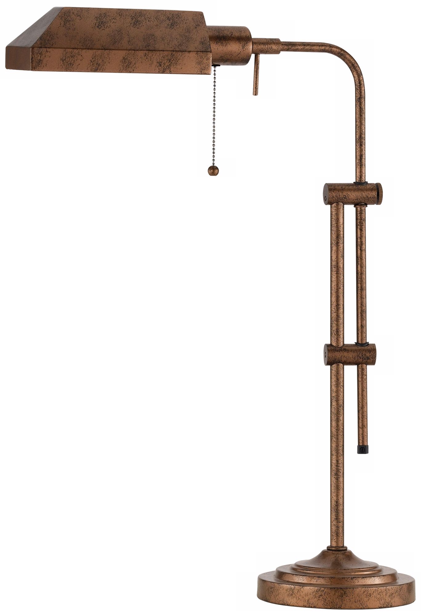 Rust Adjustable Pole Pharmacy Metal Table Lamp