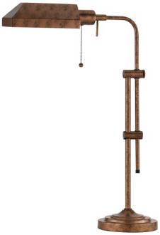 Rust Adjustable Pole Pharmacy Metal Table Lamp K1085