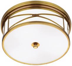 Robert Abbey Chase Brass 15" Wide Flushmount Ceiling Light