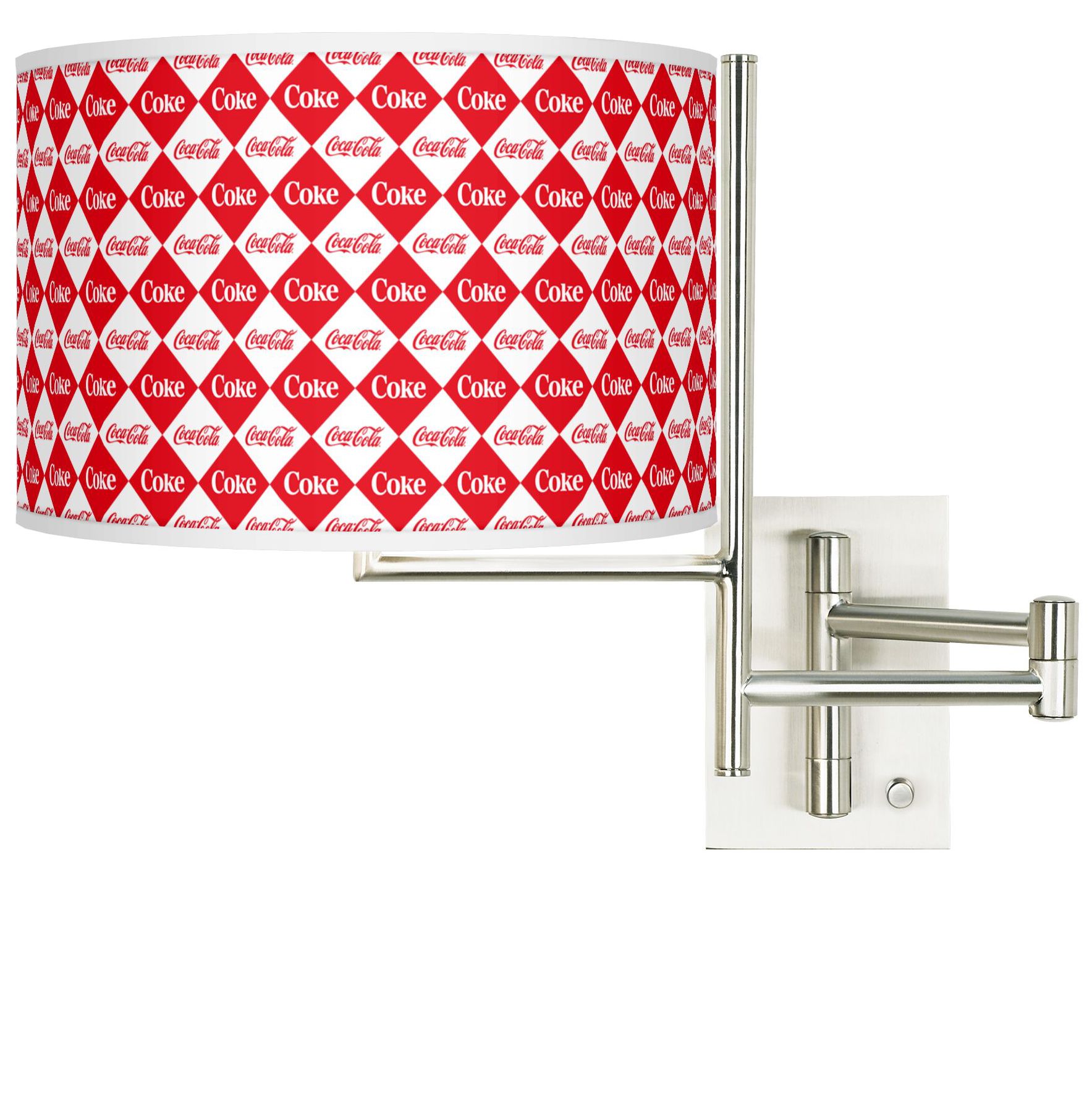 Coca-Cola® Diamond Tempo Plug-In Swing Arm Wall Lamp