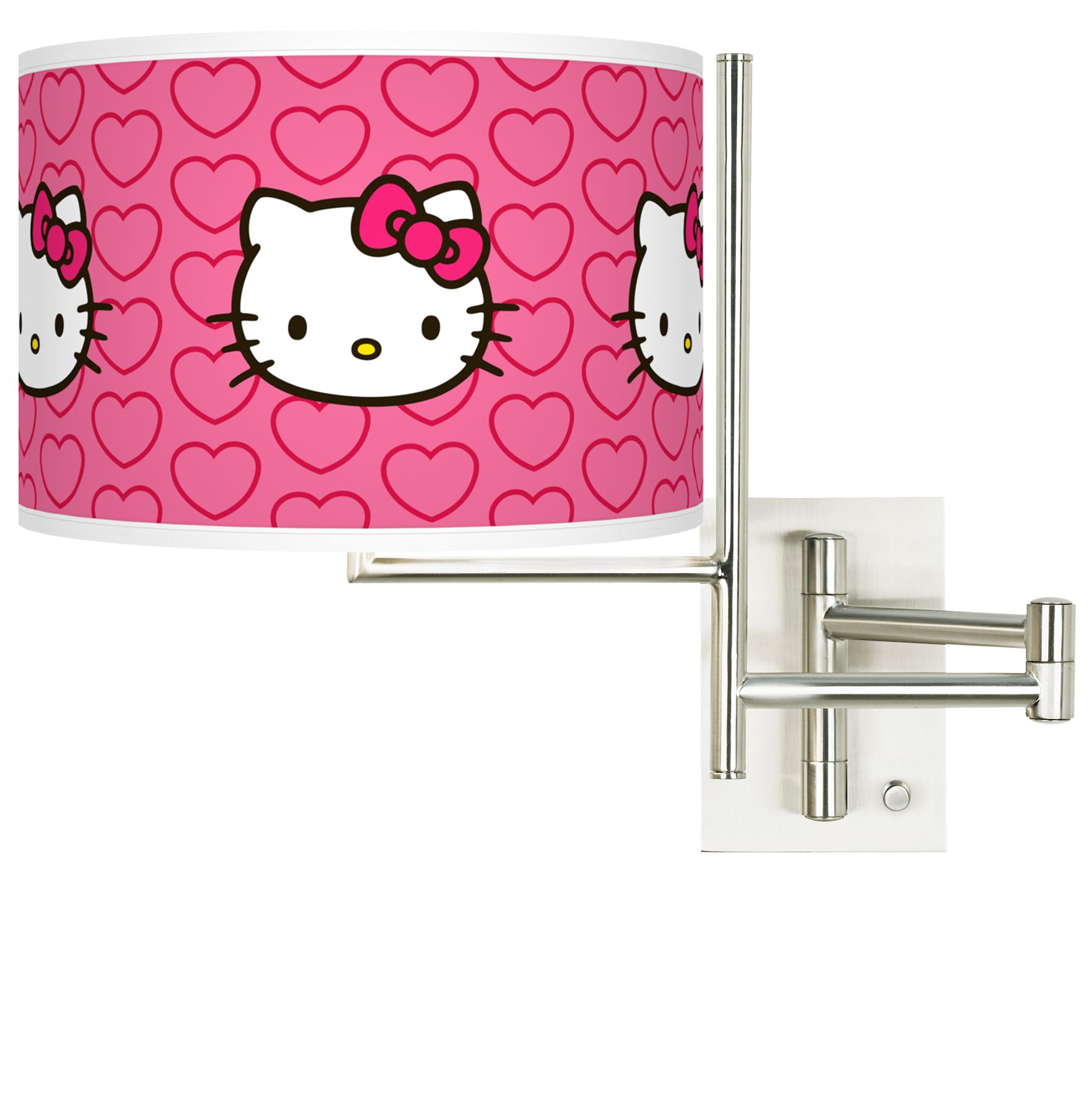 Hello Kitty Hearts Tempo Plug-In Swing Arm Wall Light