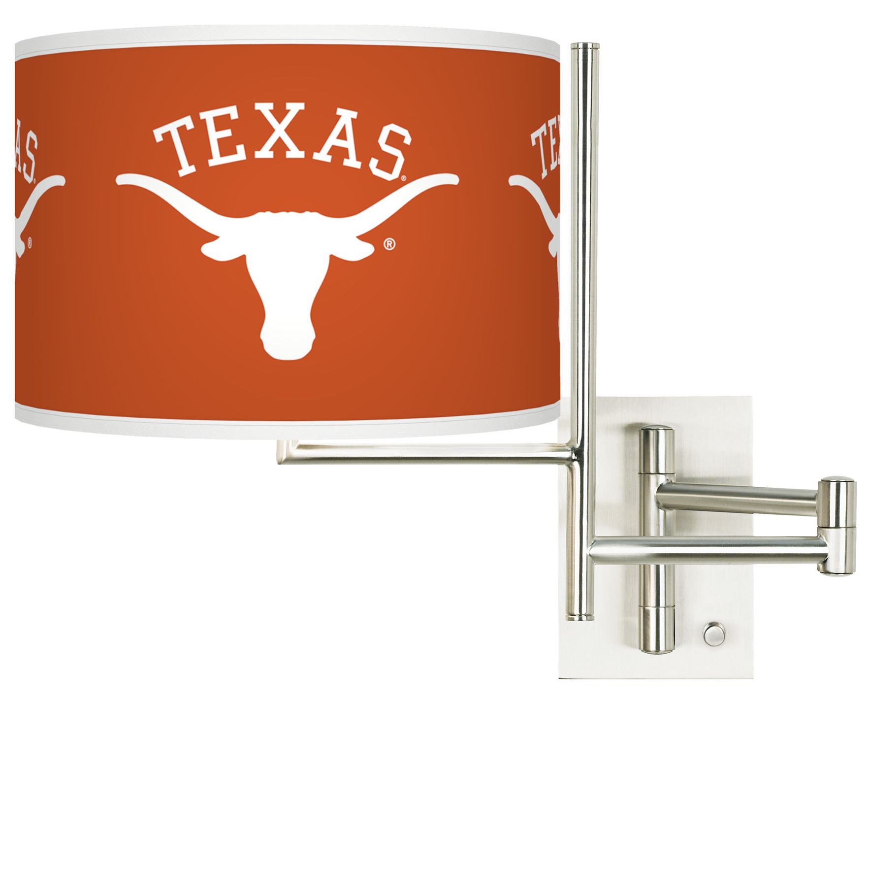 University of Texas Steel Swing Arm Wall Light