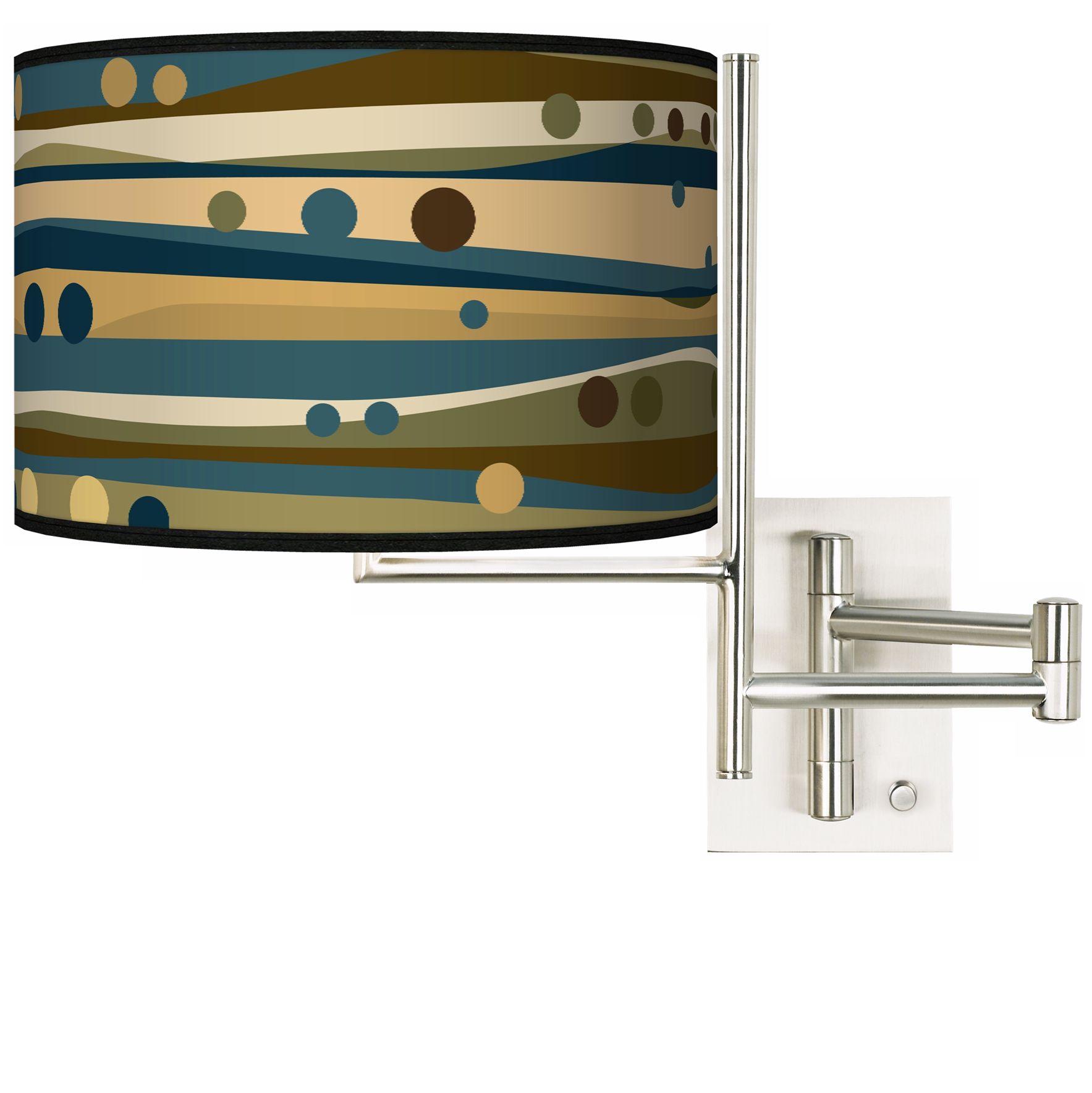 Tempo Dots and Waves Plug-in Swing Arm Wall Light