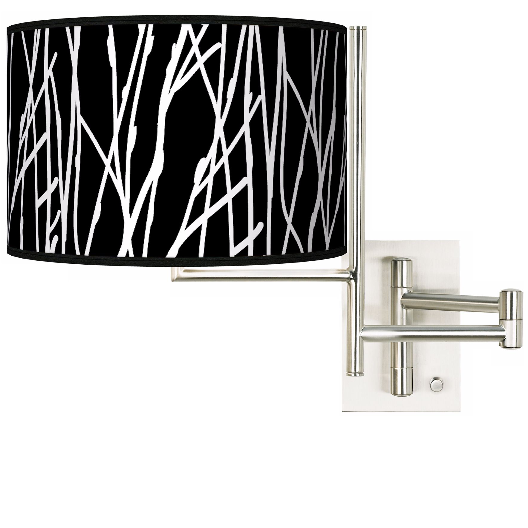 Stacy Garcia Tempo Twiggy Black Plug-in Swing Arm Wall Light