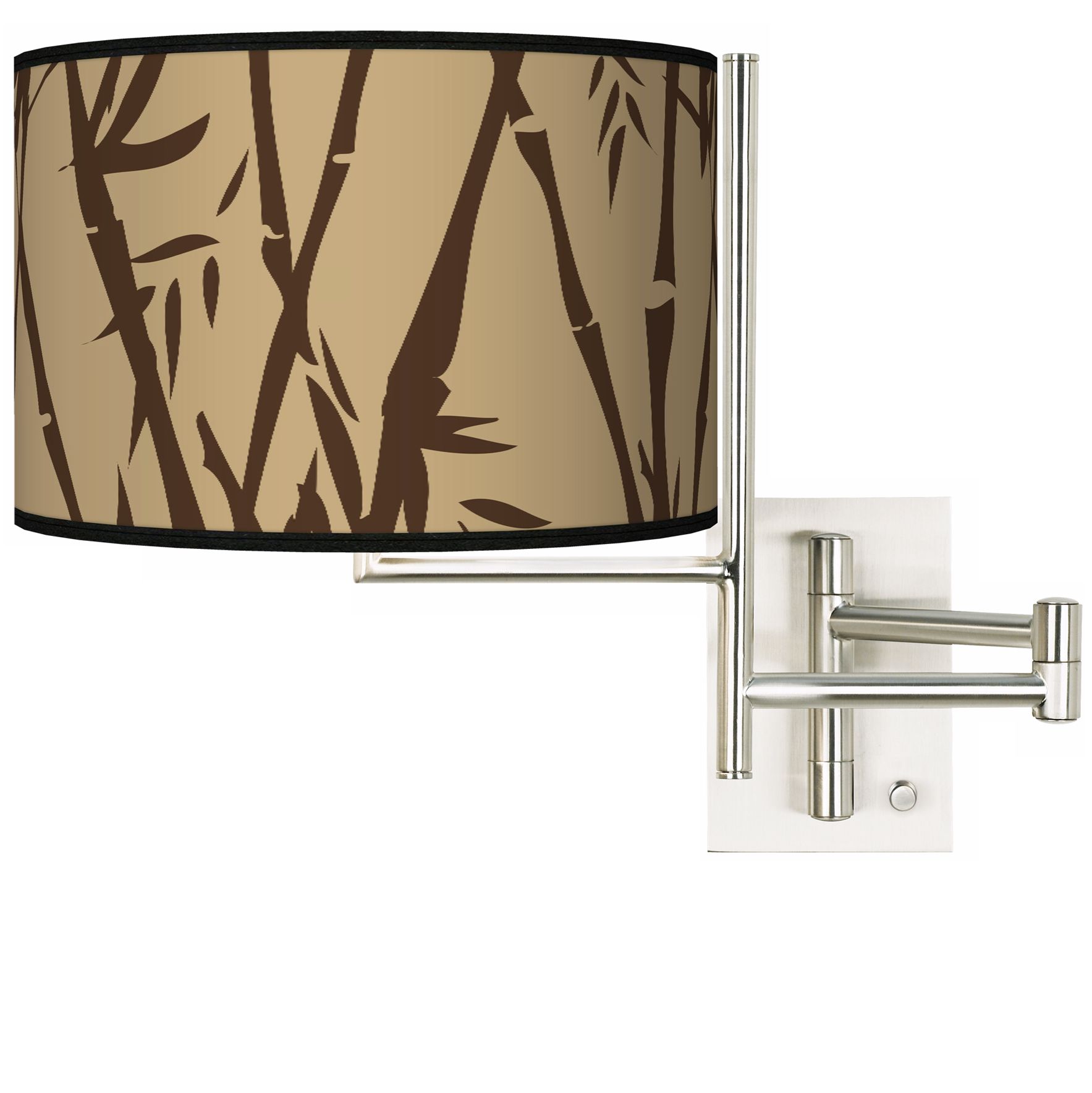 Tempo Earth Bamboo Plug-in Swing Arm Wall Light