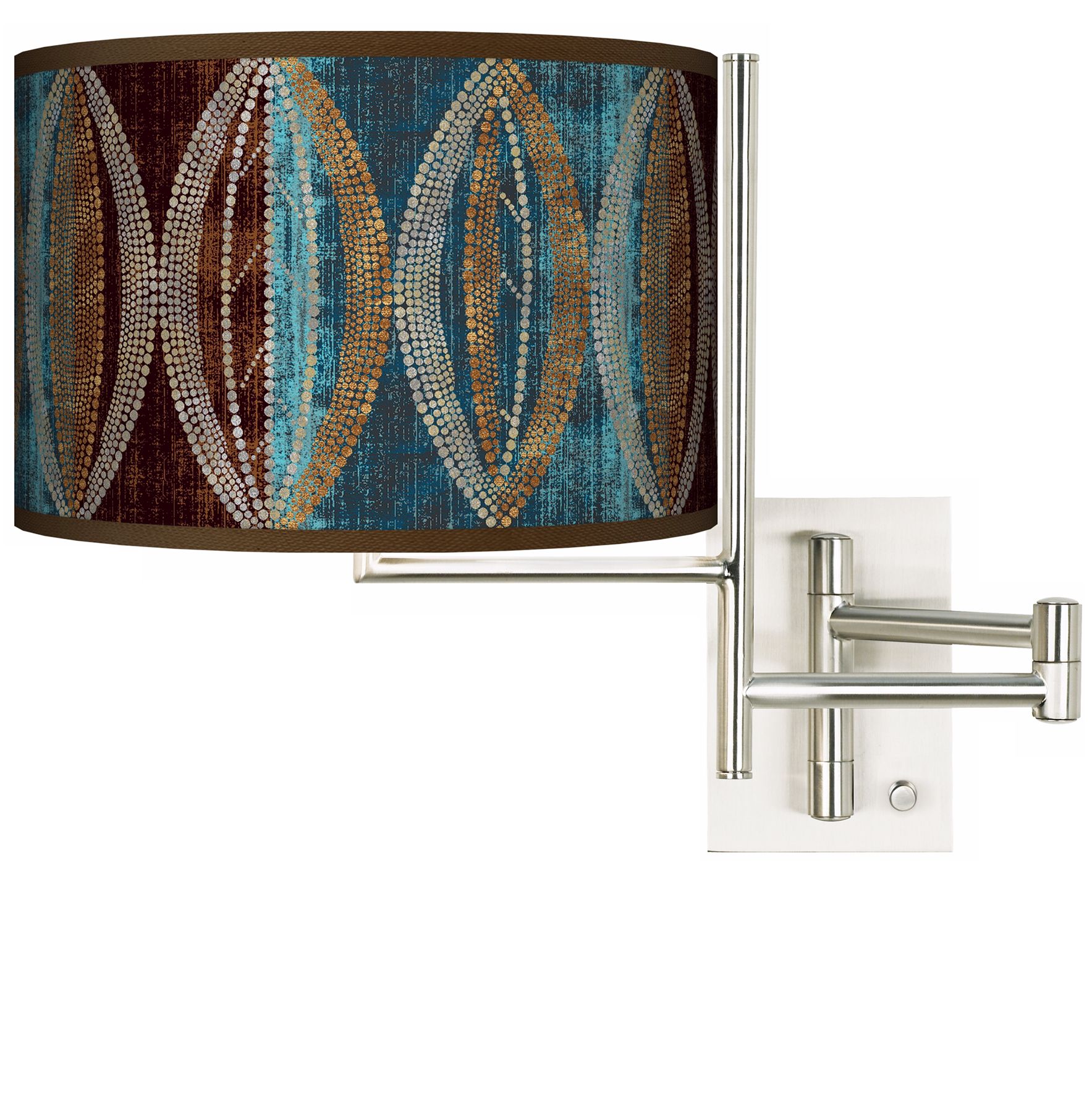 Stacy Garcia Pearl Leaf Peacock Plug-in Swing Arm Wall Light