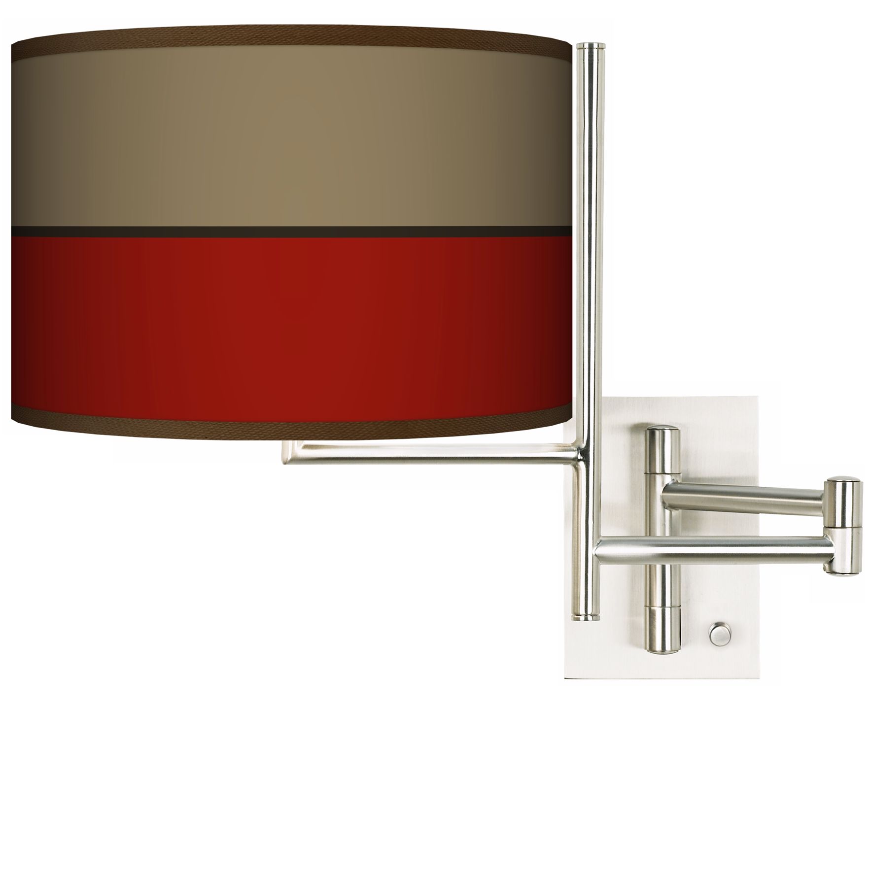 Tempo Empire Red Plug-In Swing Arm Wall Light
