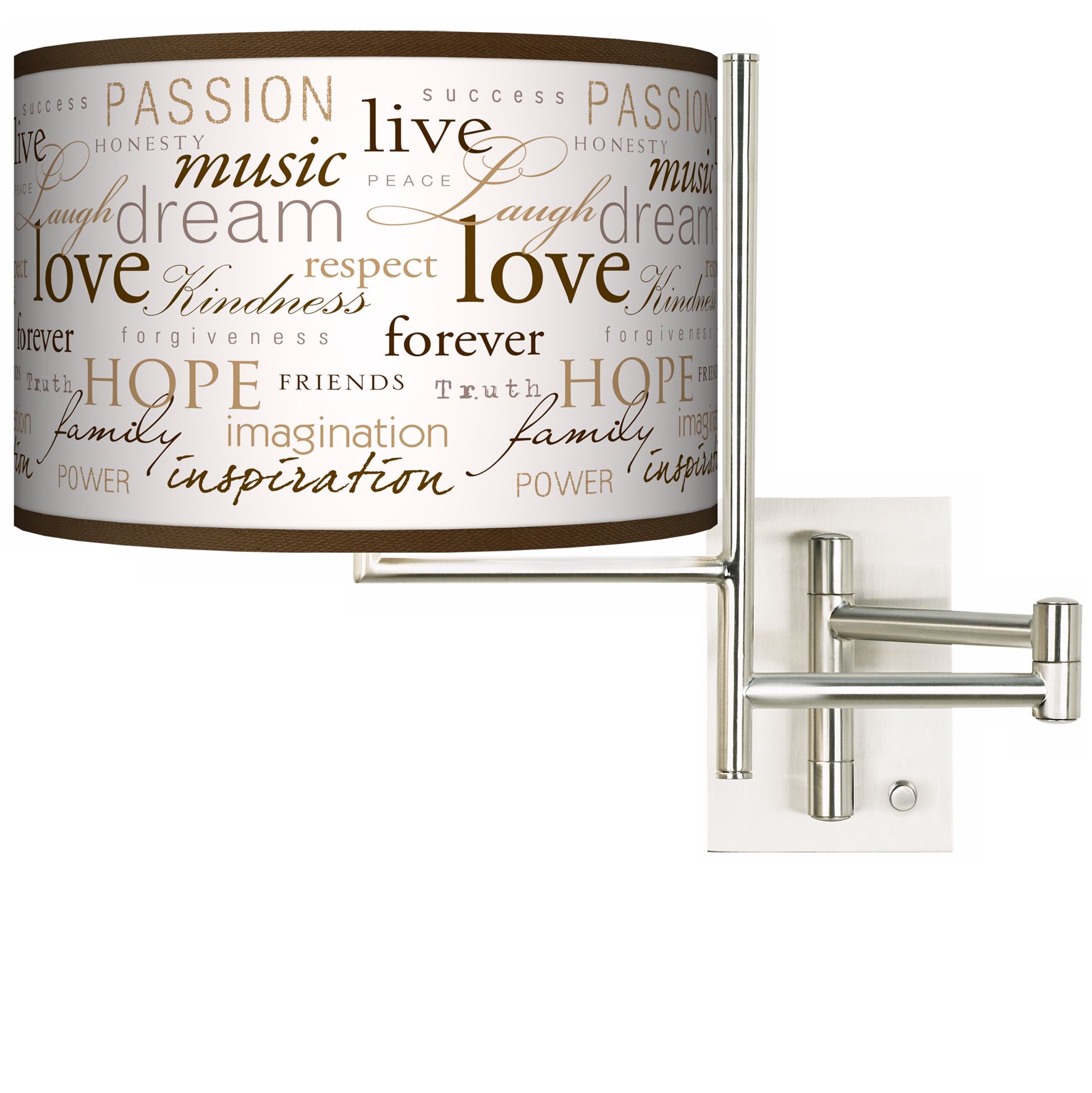 Positivity Plug-In Swing Arm Wall Light